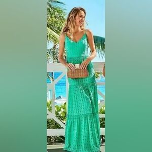 Lilly Pulitzer size 14 Melody maxi in gustavia green eyelet